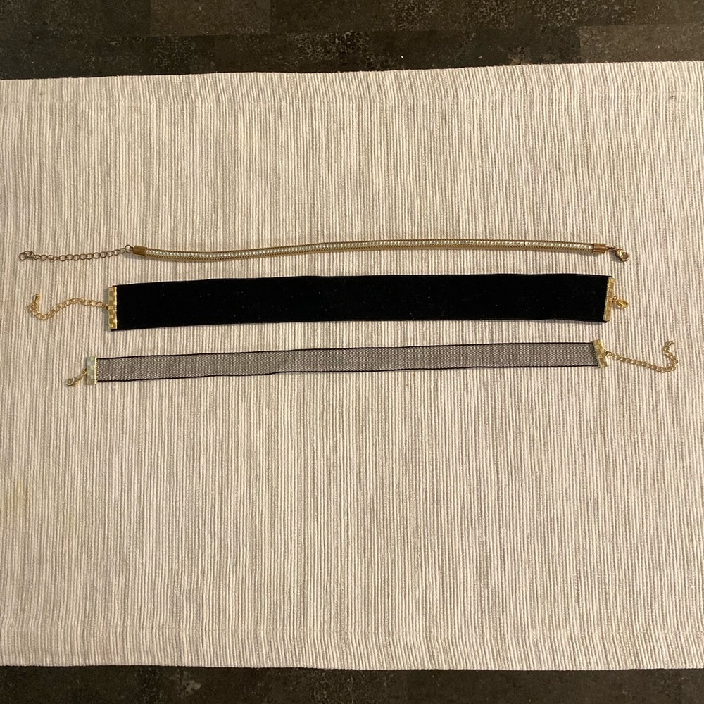 3 different style chokers for sale!
